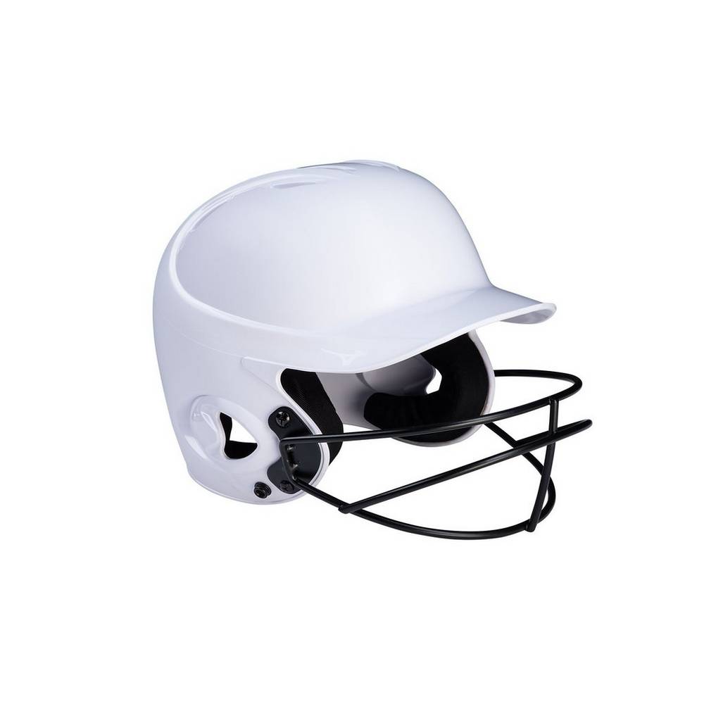 Mizuno Women's MVP Series Solid Batting Helmet with Fastpitch Softball Mask Helmet White (380433-OUT